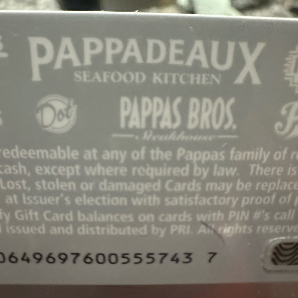 “Pappas” restaurants $100 Gc - Picture 4 of 5